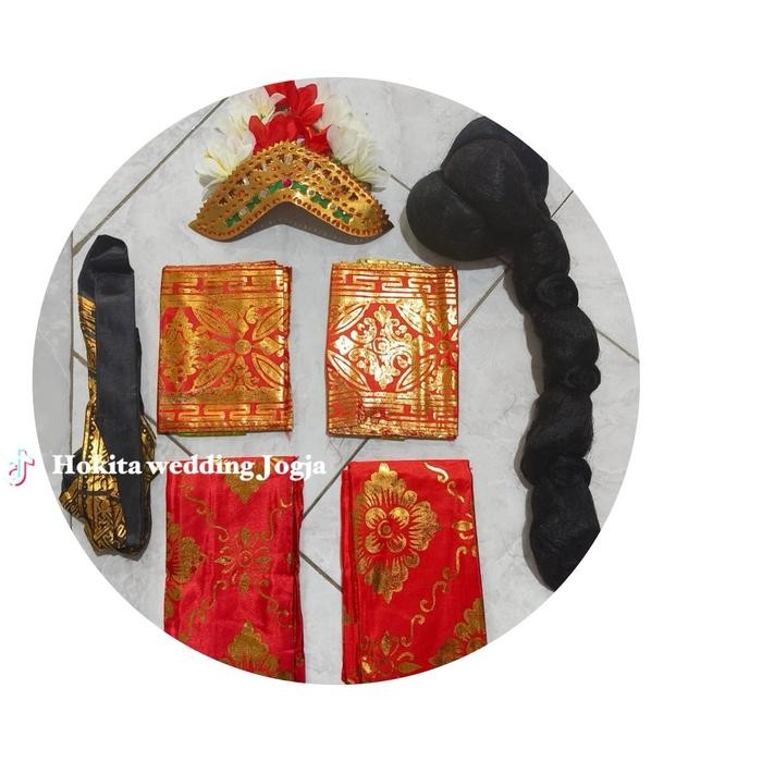 Terbaru 1Pasang Baju Adat Bali Anak(Cowok dan Cewek)/Baju COWOK CEWEK,Sanggul bali,ikat pria dan