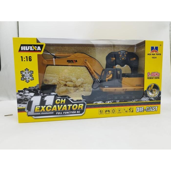 Huina 1531 Excavator 11Ch 2.4Ghz 1/16 Scale Remote Control