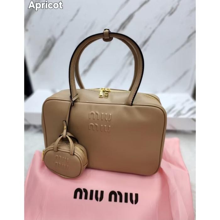 handbag miu miu arcadie 8191 top handle bag wanita import leather bag miumiu tas tangan wanita tas