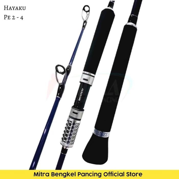 Joran Pancing Hayaku Mystery Spinning Ring Guide SIC One Piece Jigging Rod