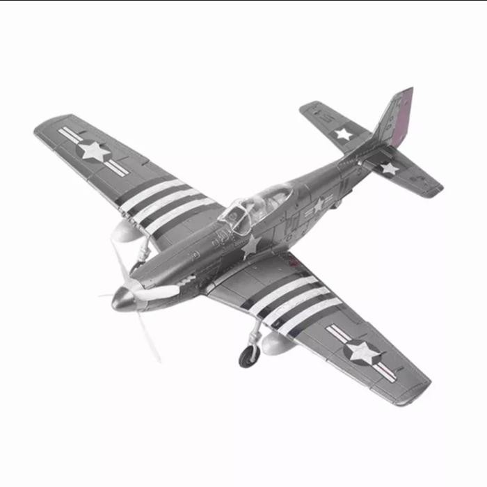 Miniatur Pesawat Tempur P-51, Kit Model Pesawat Rakitan 4D Skala 1:48 Pasti Diskon