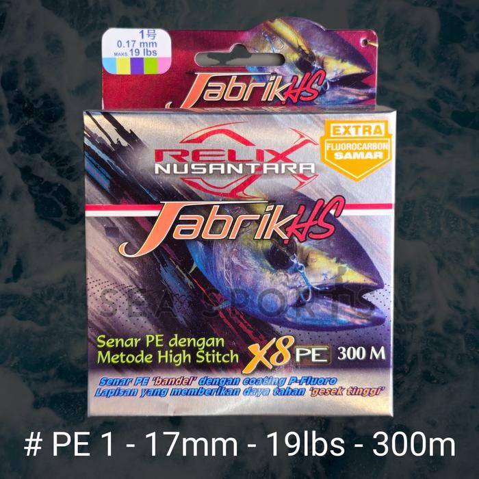 Senar PE Jabrik HS X8 Jabrik 200 Meter Jabrik 300 Meter PE Relix Nusantara Multicolor Senar Pancing