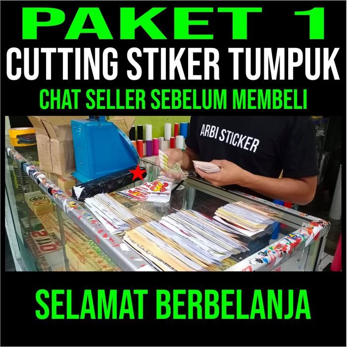

paket 1 stiker cutting tumpuk - stiker cutting - paket 1 cutting tumpuk