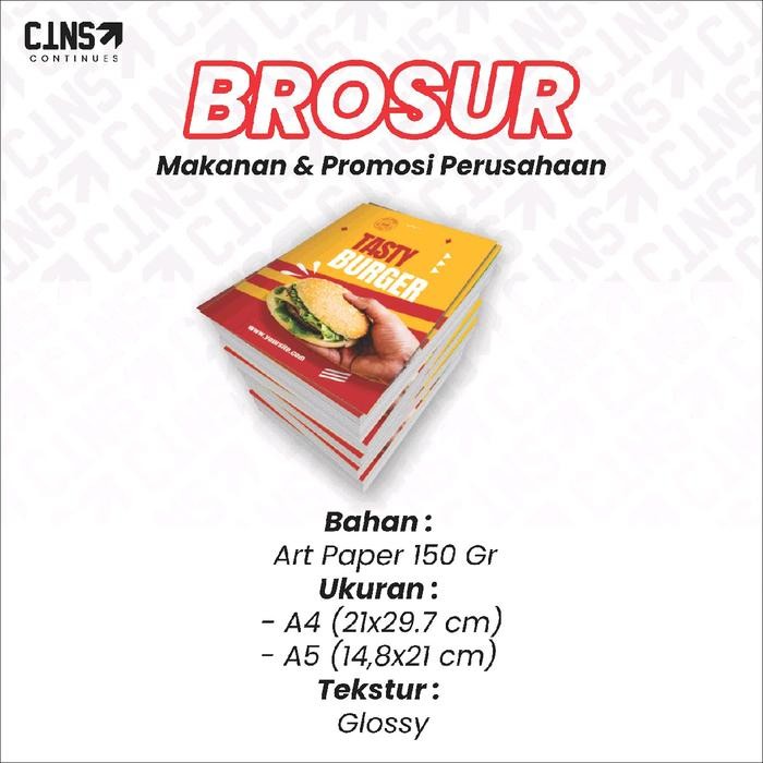 

Brosur Makanan dan Promosi Per 100 pcs Bisa Request Desain