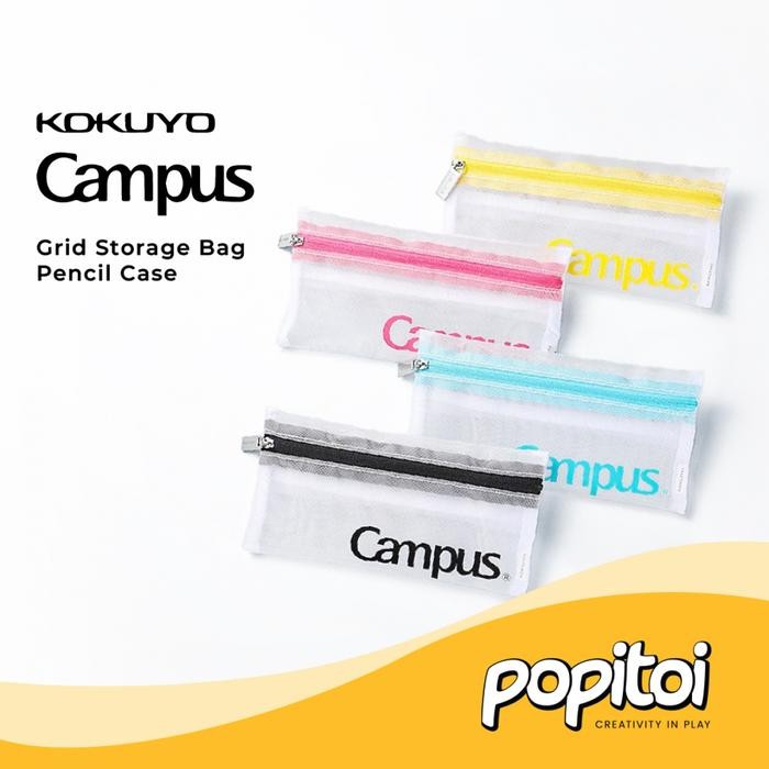 

Kokuyo Campus Grid Storage Bag Pencil Case Kotak Pensil