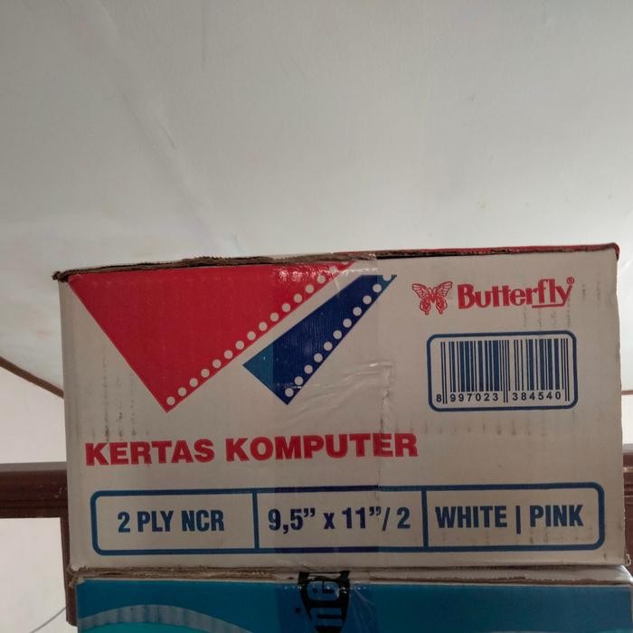 

kertas komputer continuous form butterfly rangkap 2 /2 bagi 2
