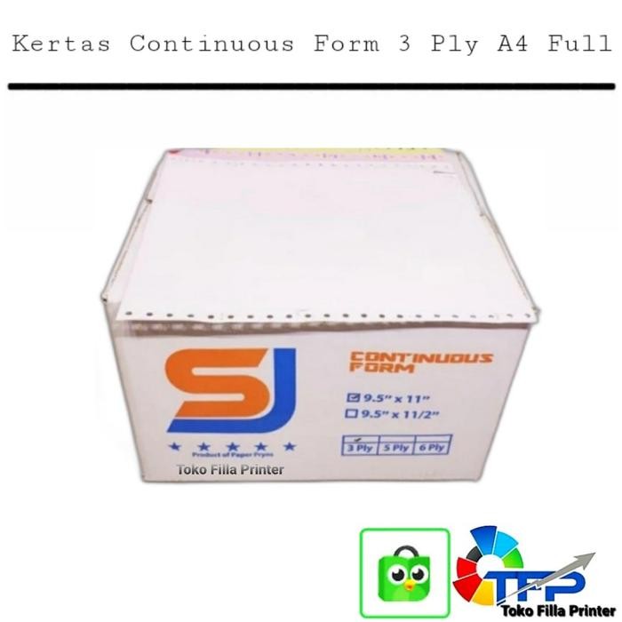 

Kertas Continuous Form 3 ply A4 Full
