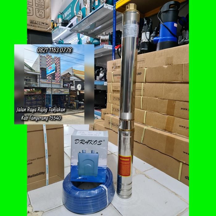 ready SUBMERSIBLE DRAKOS 0.5HP 3INCH 3DFP2.5-11 POMPA SATELIT DRAKOS