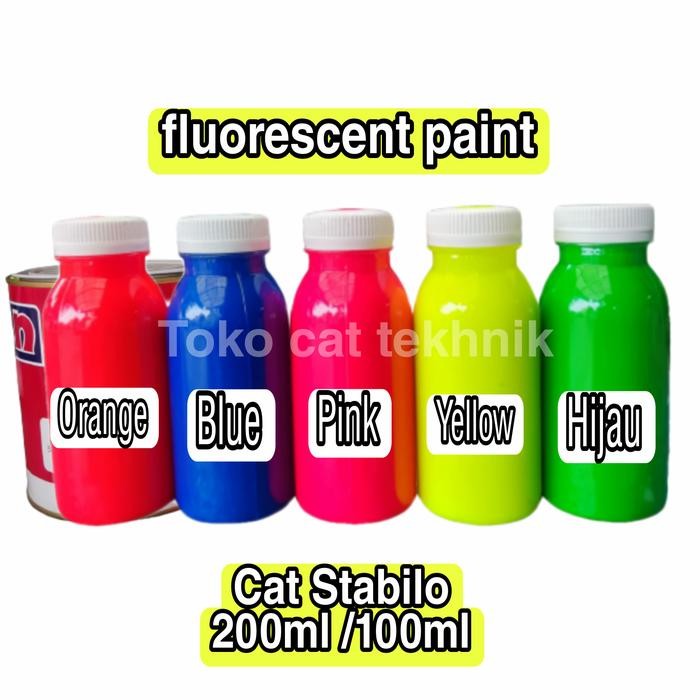 Cat Stabilo fluorescent / Cat stabilo Yellow-green-orange-blue 100ml