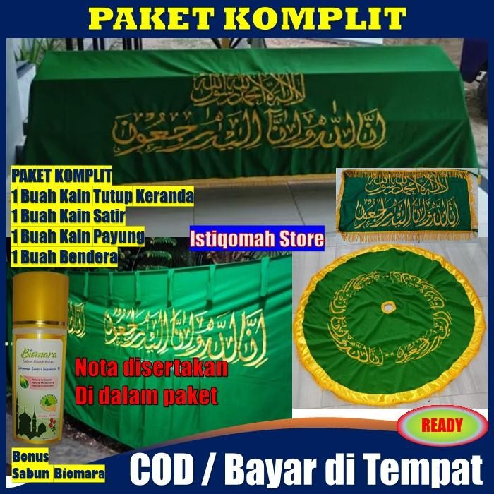SIAPKIRIM Kain Tutup Penutup Keranda Jenh, Kain Satir, Kain Payung, Bendera READY STOCK