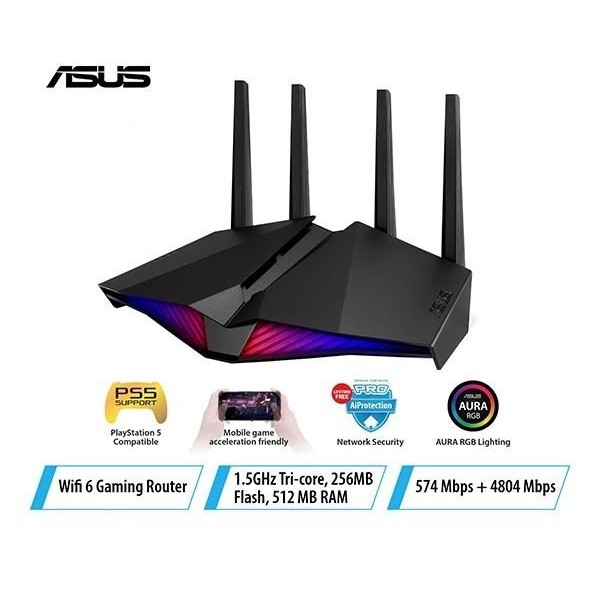 ASUS RT-AX82U WIRELESS ROUTER WIFI 6 AX5400 WITH AIMESH AX 5400 WIFI6