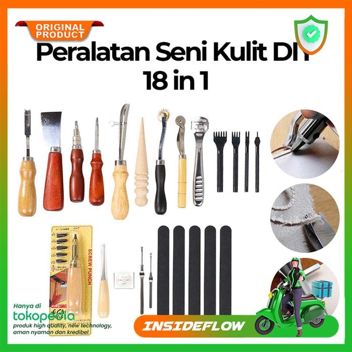 

Set Alat Kerajinan Kulit Diy 18 In 1 Leather Tool Set Junetree - Wa134