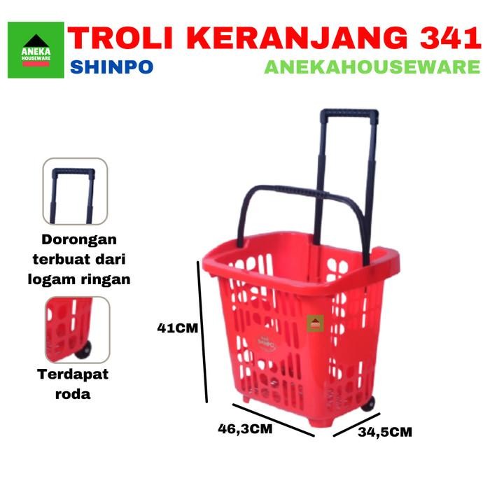 Troli barang Keranjang Belanja Pasar Supermarket 341 Shinpo *
