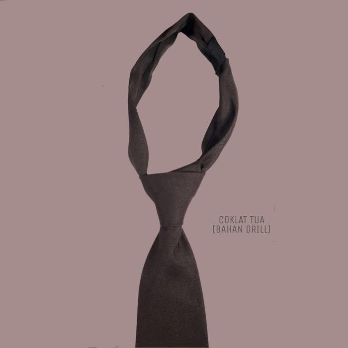 DASI COKLAT TUA / DASI PRAMUKA / DASI SATPAM / DASI POLISI INSTAN PRAK *