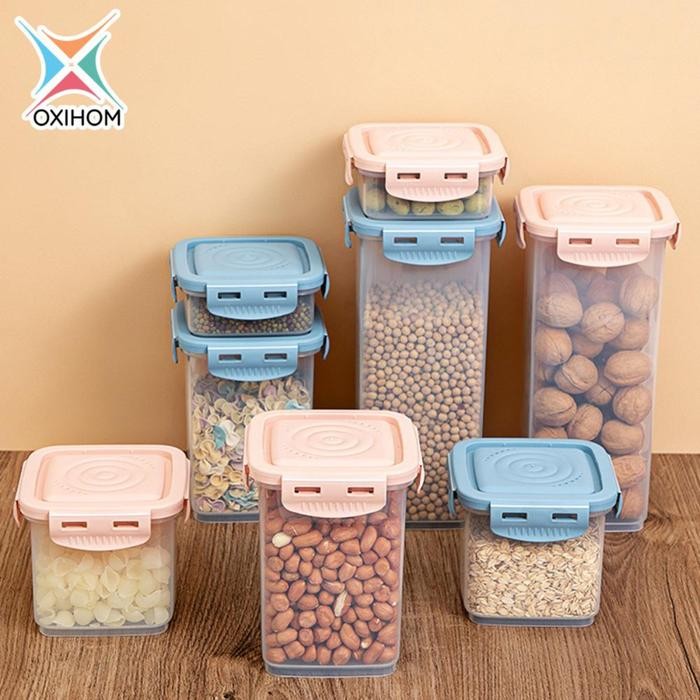 Oxihom Food Container Kotak Tempat Makan Toples Plastik Penyimpanan *