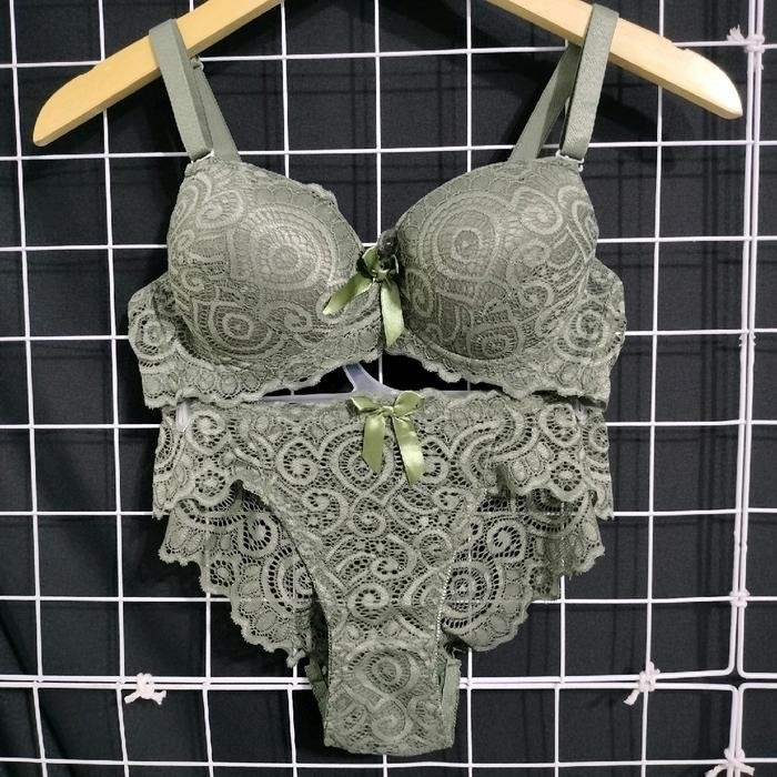 bra set wanita import korea bra set kawat busa tebal *