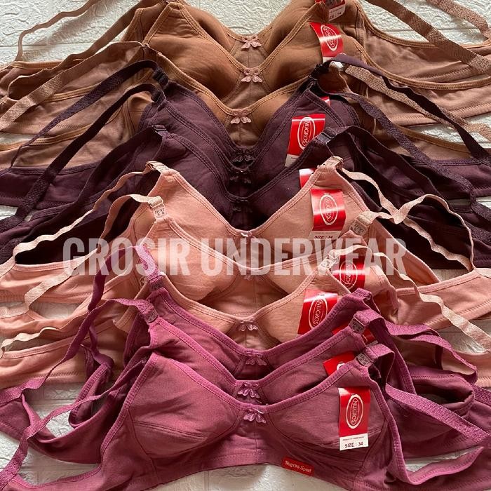 12 BH Sport BH Sport Lusinan BH Tanpa Busa Tanpa Kawat Kait 2 dan 3 Warna Random *