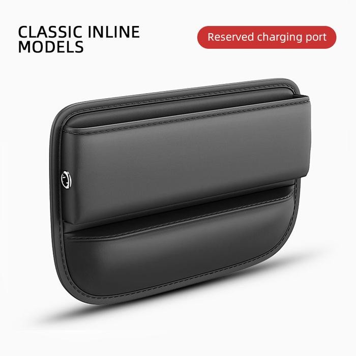 Universal Car Slot Storage Box With Water Cup Holder Car Seat Gap Filler Crevice Storage Box