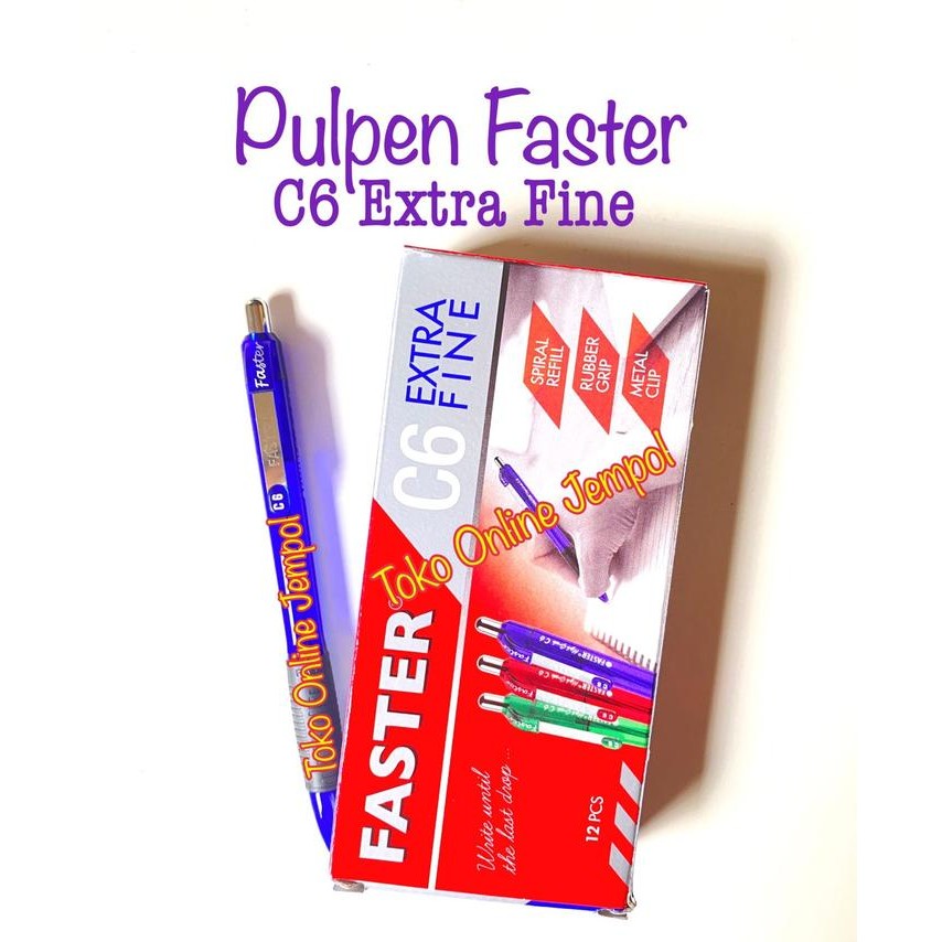 

Kenko Stationary - 12Pcs Pulpen Faster C6 Pena Ballpoin Balpen Polpen Atk1440Fs