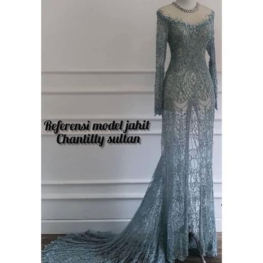 s Kain Brokat Chantily, Kain Chantilly Lace Panel