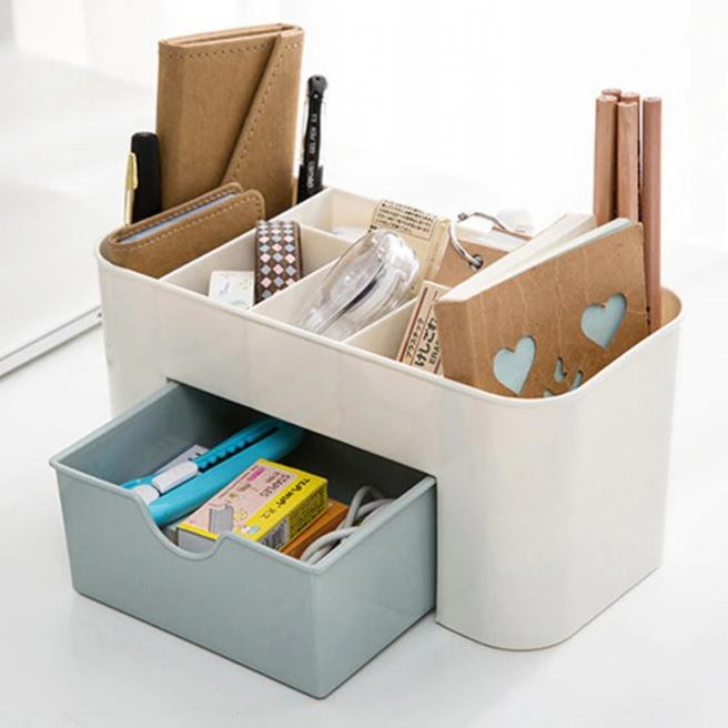 

Kenko Stationary - Box Laci Tempat Atk Meja Kerja - Kotak Rak Penyimpanan Alat Serbaguna