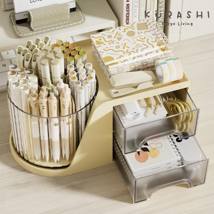 

Kenko Stationary - Kurashi - Chikyu Organizer 2 In 1 Makeup Aesthetic Rak Laci Stationery Putar