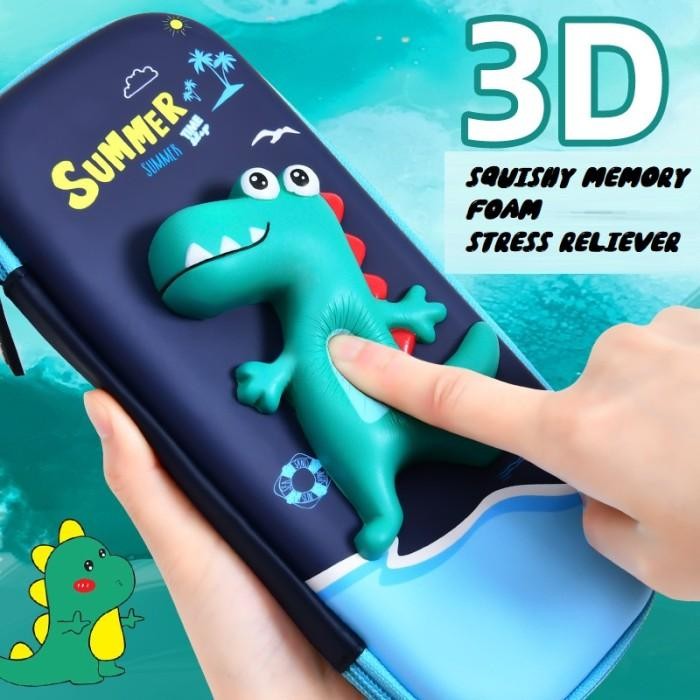 

Deli Stationary - Kotak Pensil 3D Model Korea Motif Cute Cartoon Bahan Eva Waterproof Stationery