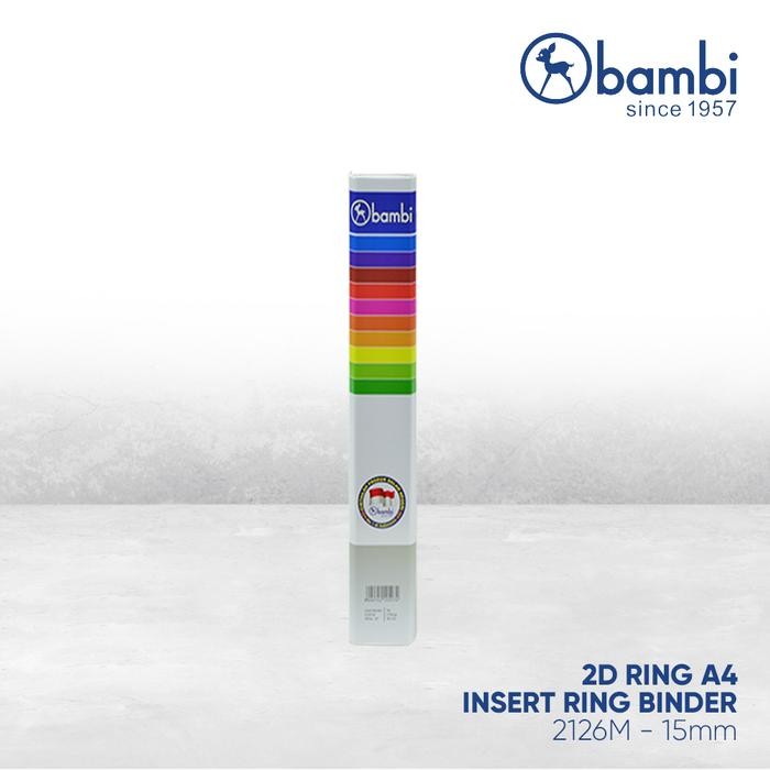 

Bisa Termin! Bambi Insert Ring Binder A4 2 Ring Type D All Color Small Size 15 Mm Original