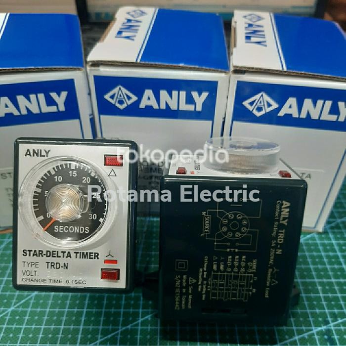Terbaik Timer Star Delta 30S Trd-N 220V Star Delta Timer 30 Seconds Anly Trdn
