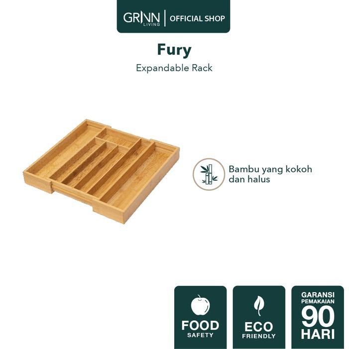 YL84 Grinn Living Fury Cutlery Tray Expandable / Drawer Organizer Dapur / Kitchen / Tempat