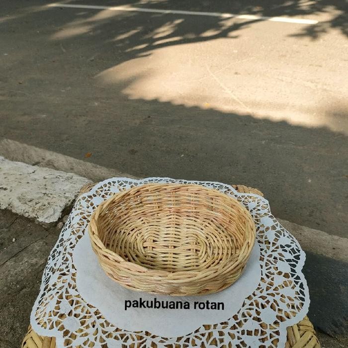 SRIY Keranjang Rotan Oval Kecil - Keranjang Rotan Tempat Kentang Goreng