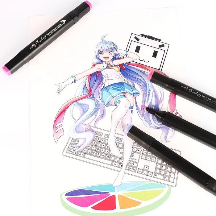 

Spidol Warna Stabilo Touch 24/36/48 Dual Side Fine Art Brush Pen Pasti Ori