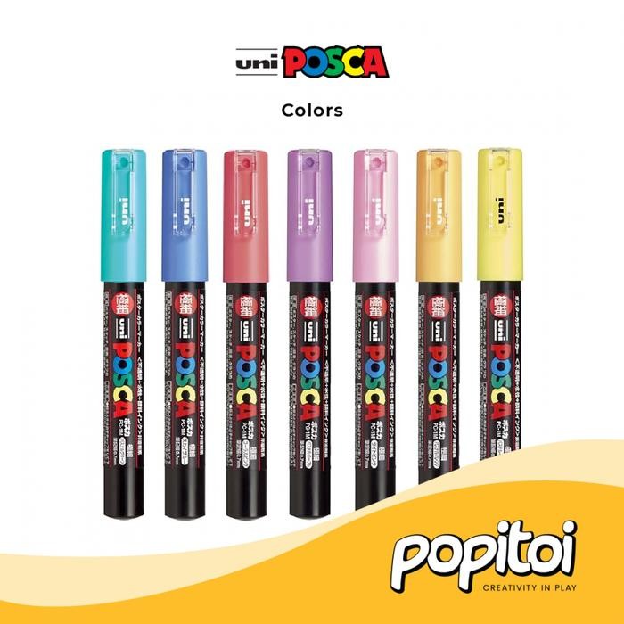 

Uni Posca Pc-1M Acrylic Marker Set 6 7 8 12 Colors Extra Fine Tip Spidol Warna Warni Pasti Ori