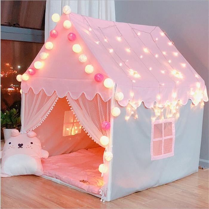 Tenda Bermain Anak / Rumah Istana Anak Free Lampu Led(Selama Stok Ada)