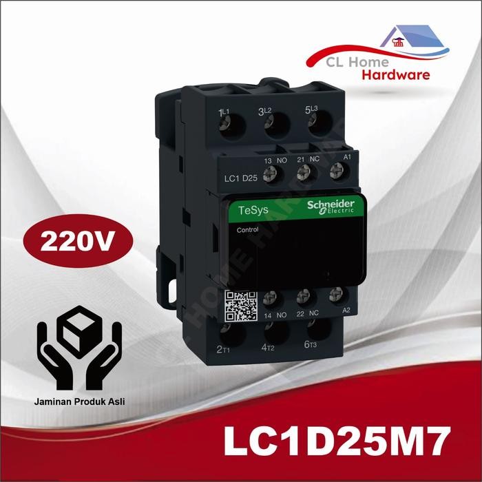 kontaktor LC1D25 M7 Contactor 3 Phase 25 Ampere 220V