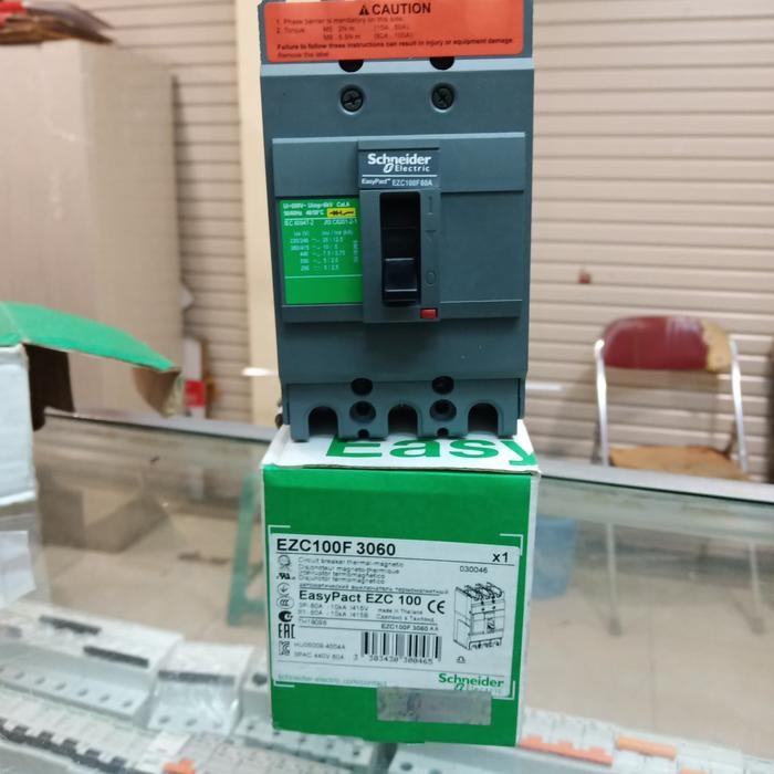 mccb EZC100F 3P 60amper schneider original