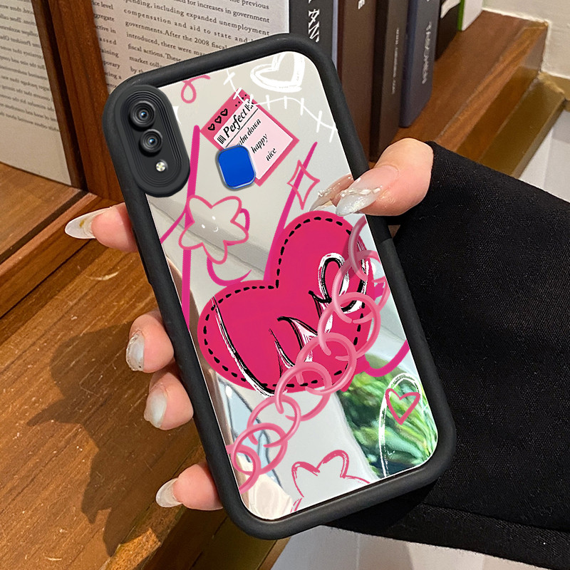 Casing Hp VIVO Y95 Y93 Y93s Y91 Y91i Case Casing COOL Love Text Silikon Kesing Cesing Mirror Pelindu
