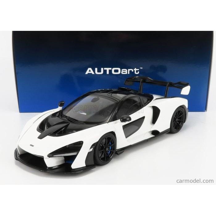 1/18 AUTOART MCLAREN SENNA WHITE BLUE DIECAST MINIATUR NOT MR MODEL