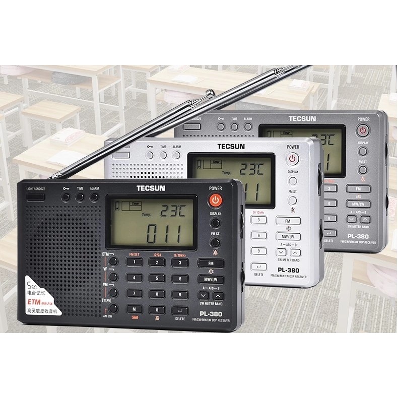 FLASH SALE    Original Tecsun PL-380 Full Band Radio Digital Demodulation Stereo PLL Portable Radio 