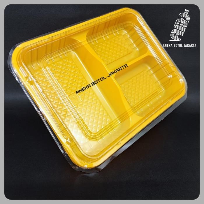 Mika Plastik Bento 3 Sekat / Mika Bento 3 Sekat Rtr 223