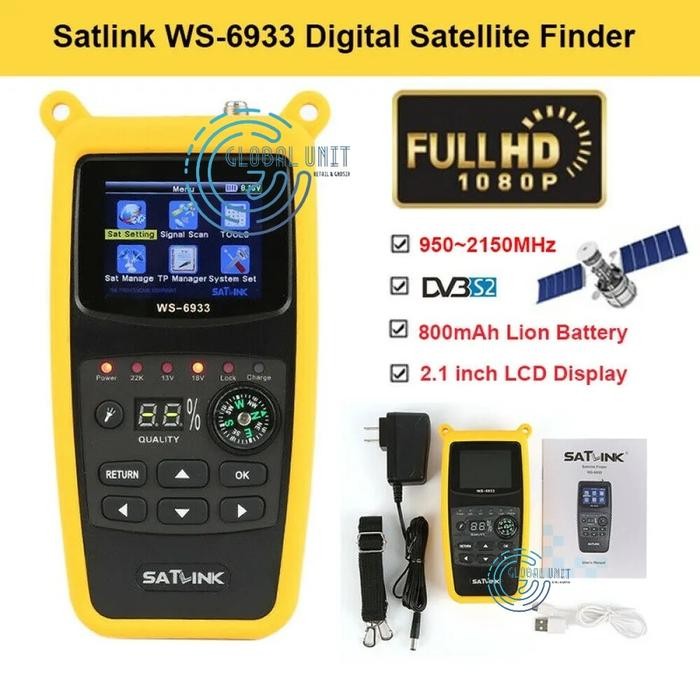 SATELIT FINDER METER DIGITAL SATELLITE TV RECEIVER COMPASS ANTENA