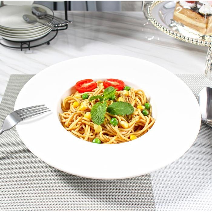 Italy Deep Dinner Plate Ceramic Soup Plate Straw Hat Plate