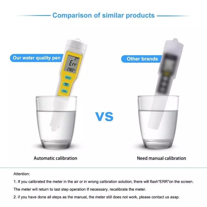 Ph Meter Tester Ph-3 Digital Lcd Automatic Correction Aquarium Safe Pool Water Wine Urine Tester