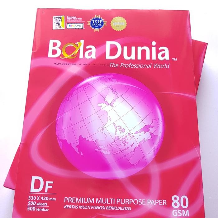 

Bola Dunia 80G Df Double Folio Kertas Print Kertas Fotocopy Bola Dunia