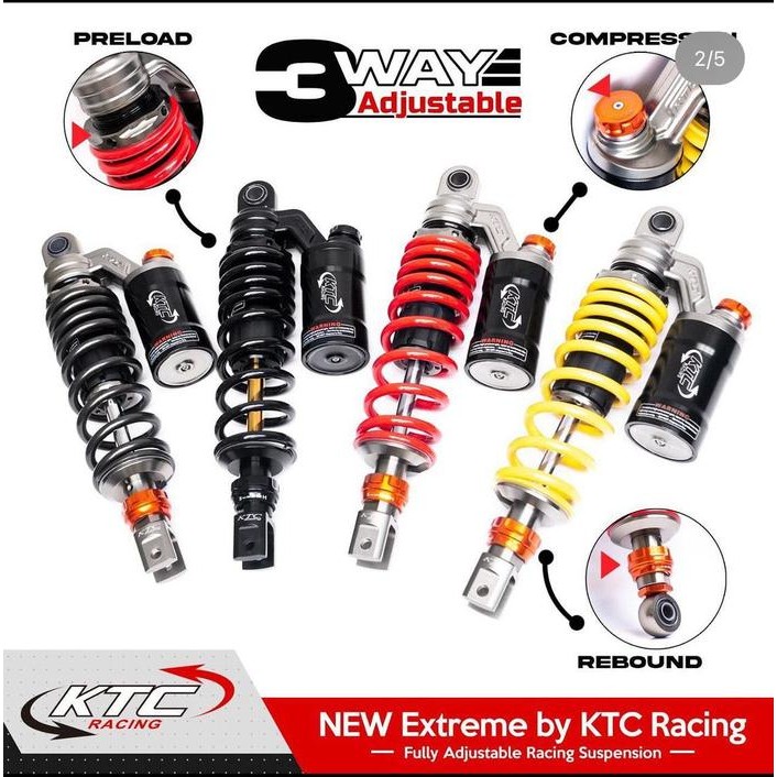 SHOCK KTC EXTREME BLACK SERIES NMAX OLD 335MM DOUBLE KLIK NEW MODEL