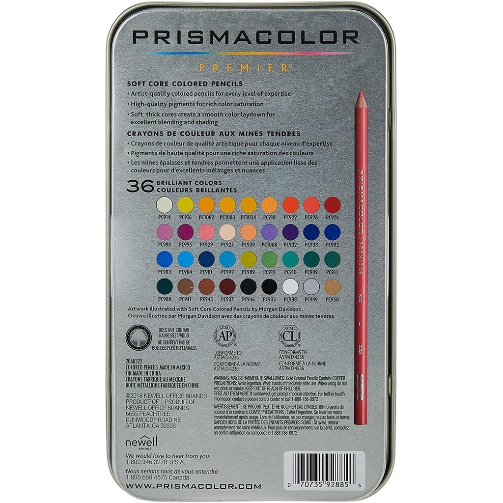 

Prismacolor Premier Colored Pencils Soft Core 36 w prisma color