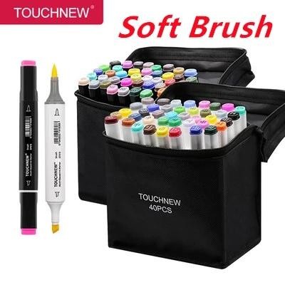 

Touchfive Touchnew Marker Spidol 30 Colors Twin Markers Brush Tip