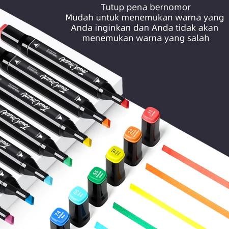

MW Spidol Warna Warni 1 Set Sketch Marker 2 Tip Touch Marker 60/80/100/120/168/204/262 Warna