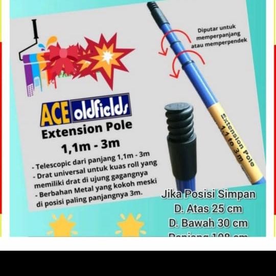 Roller Extension Pole Tongkat Penyambung Rol Tongkat Cat ACE OLDFIELDS