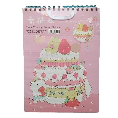 

HMX-A4XS-5002 Sketch Book Motif Kartun Strawberry Note Paper Stationery